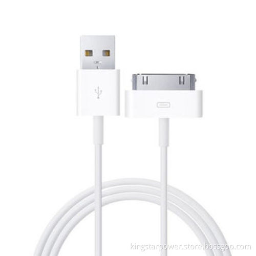 30-pin USB data cable for iPhone 3 3GS 4 4S iPad 2 3, data transfer and charging, white and black